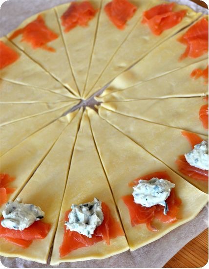 Croissant feuillété saumon fumé (source Pinterest)
